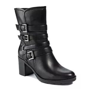NWOT Baretraps Gaia Women's Black Leather Ankle Boots-Size 6